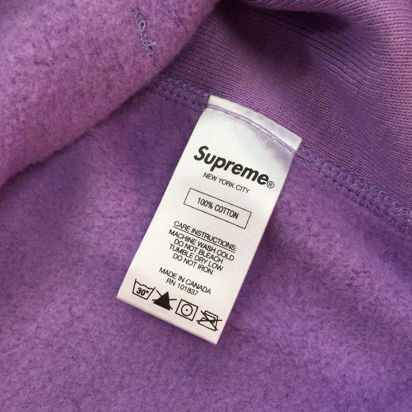 Supreme - Lavender Classic Logo Hoodie