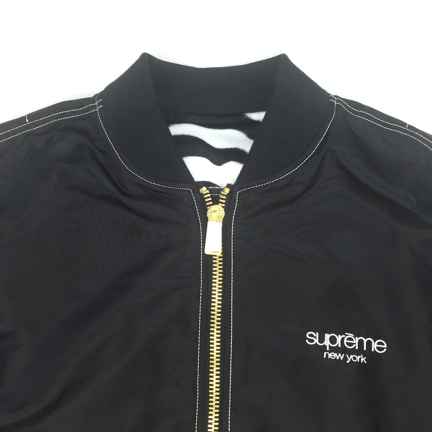 Supreme - Reversible MA-1 Zebra Bomber Jacket