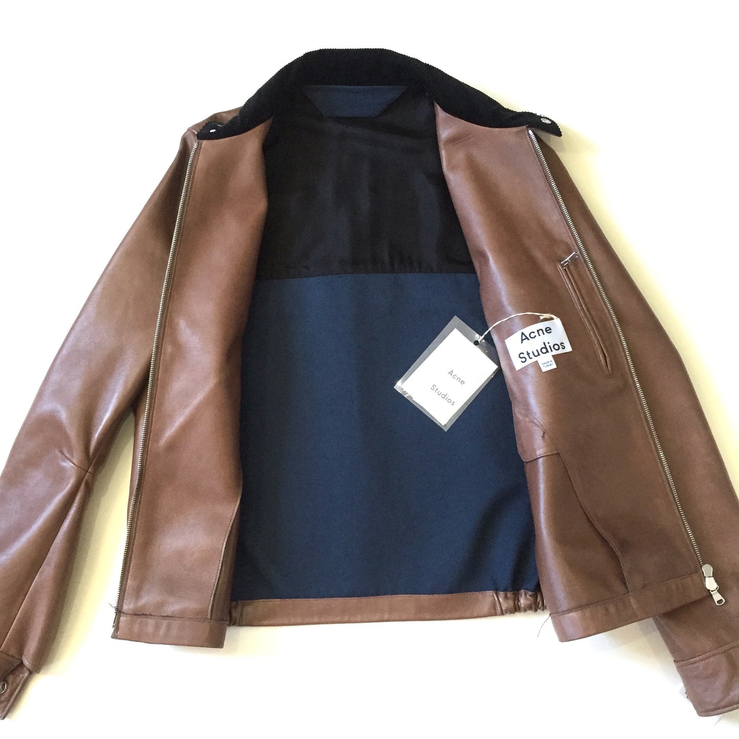 Acne Studios - Brown Lambskin Leather Jacket