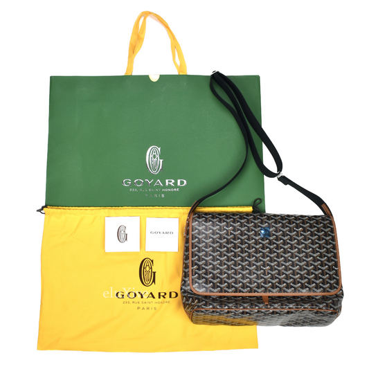 Goyard - Capetien MM Messenger / Laptop Bag (Black / Brown)