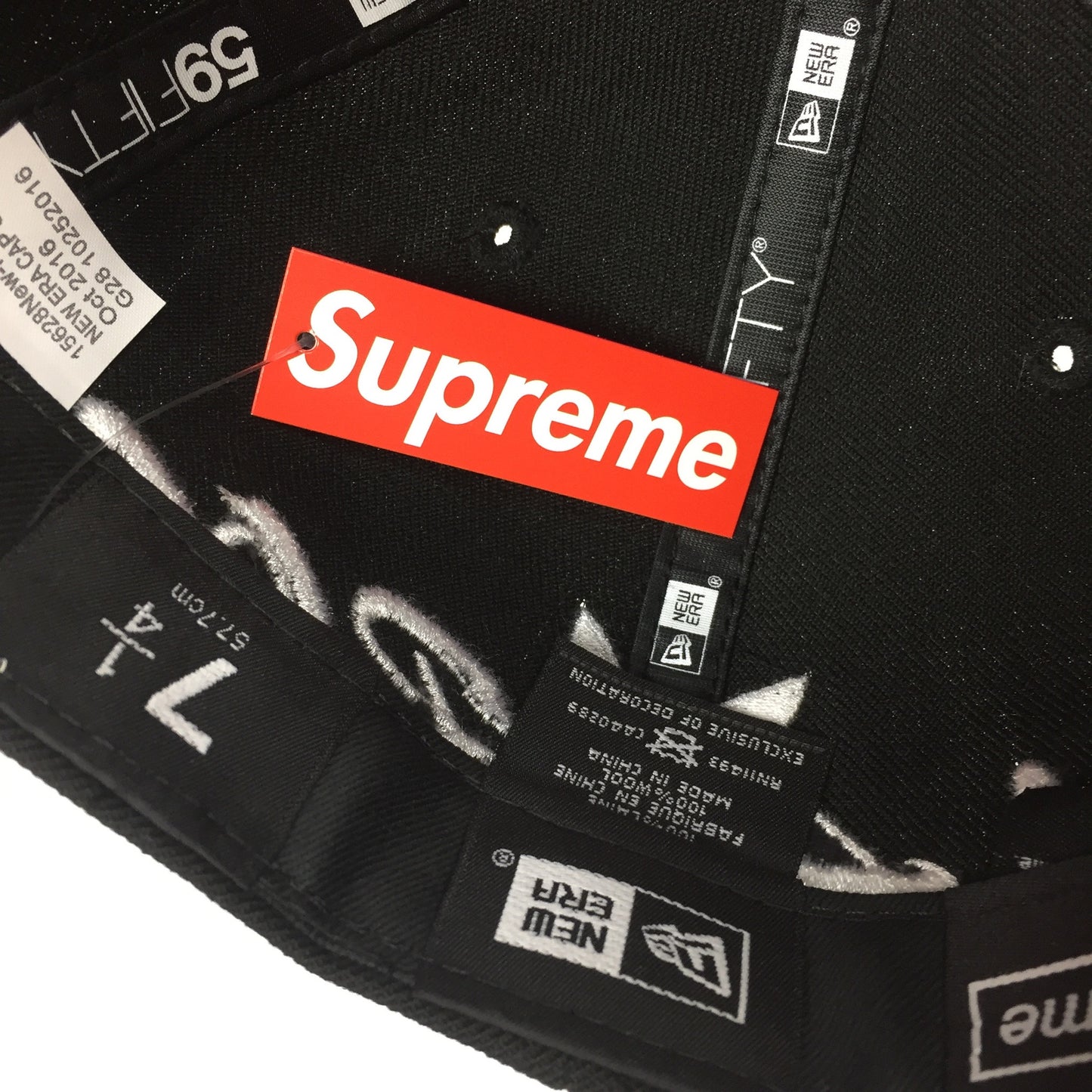 Supreme x New Era - Black Playboy Box Logo Hat