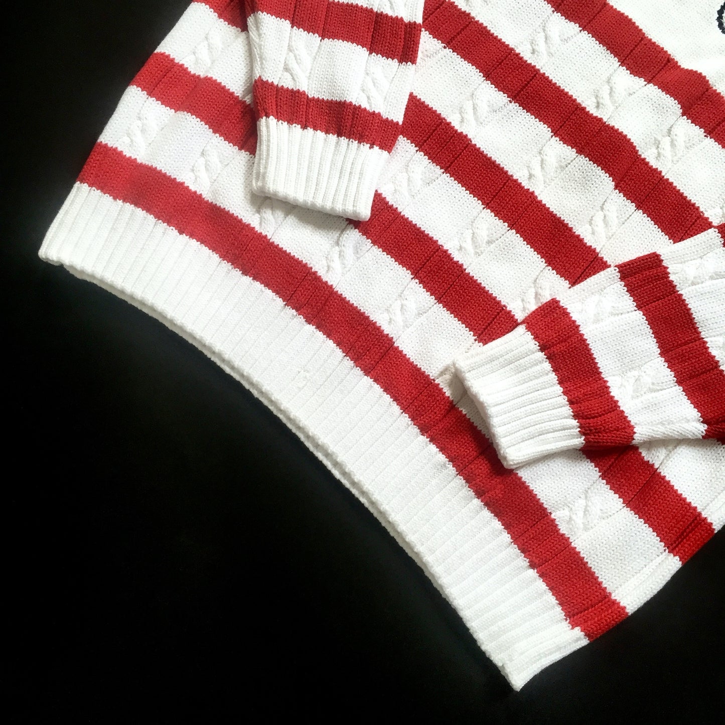 Dior - Red & White Nautical Sweater