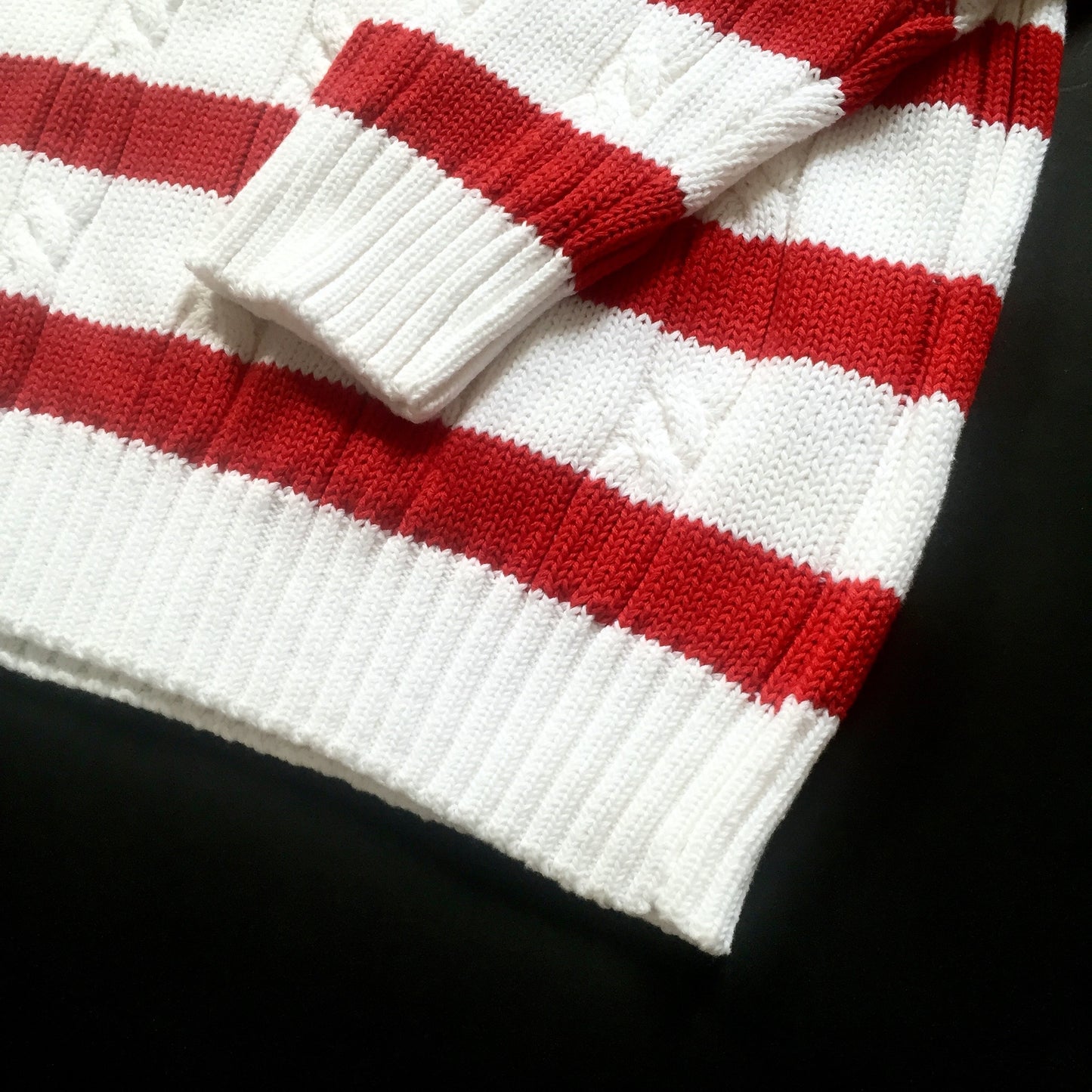 Dior - Red & White Nautical Sweater