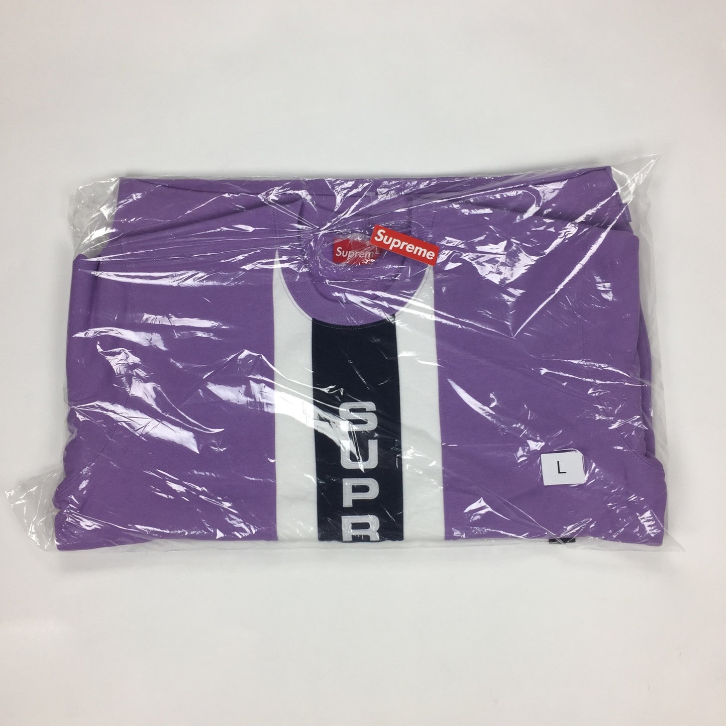 Supreme - Lavender Vertical Logo Sweatshirt