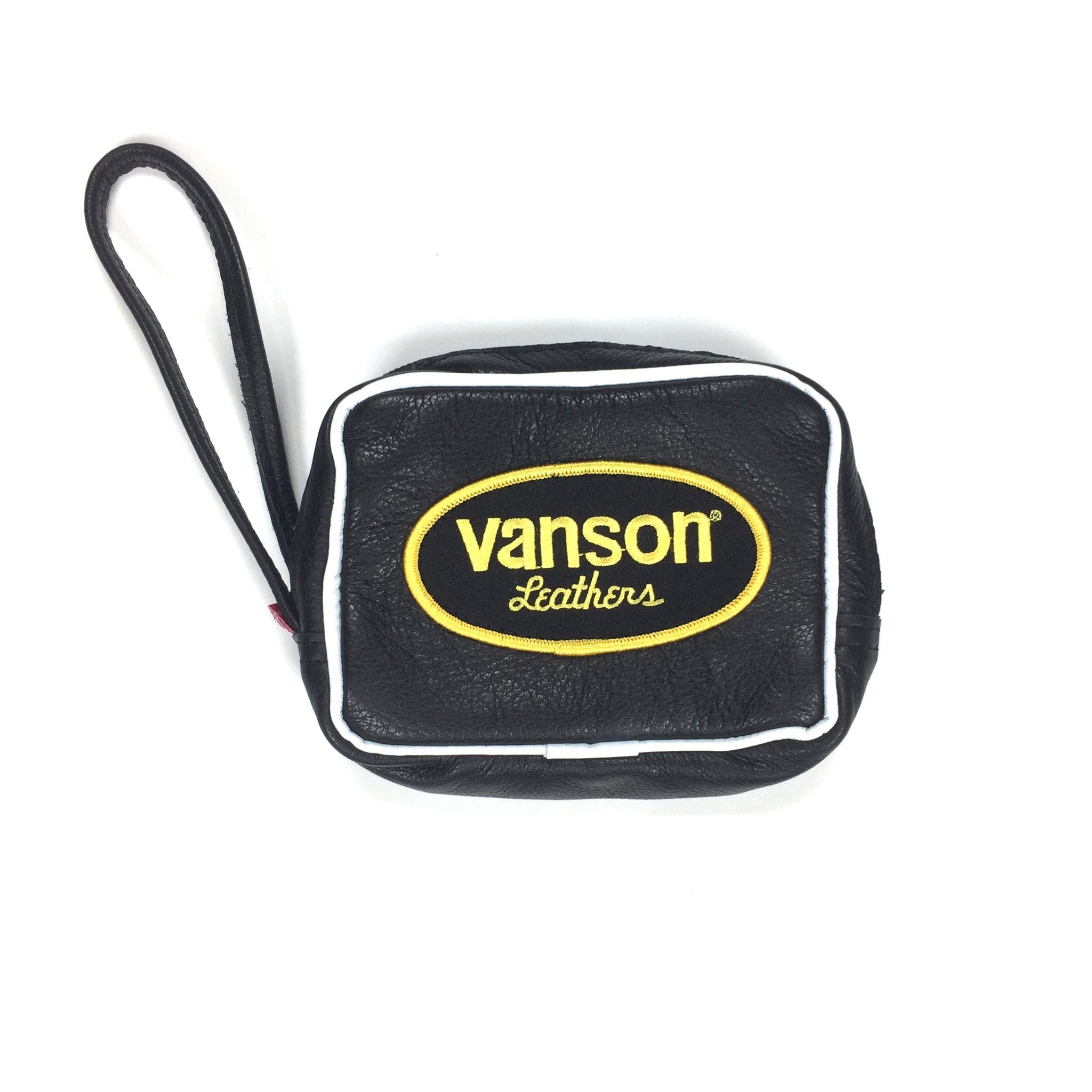 Supreme x Vanson - SS17 Black Leather Logo Patch Wrist Bag / Hip