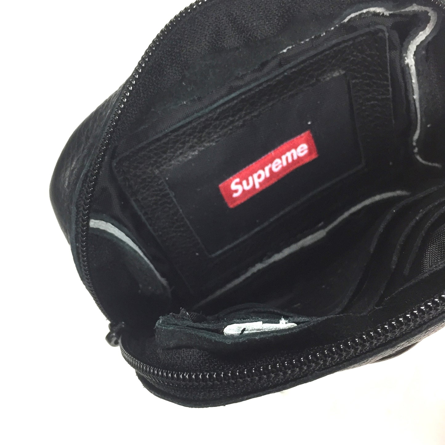 Supreme x Vanson - Black Leather Wrist Bag