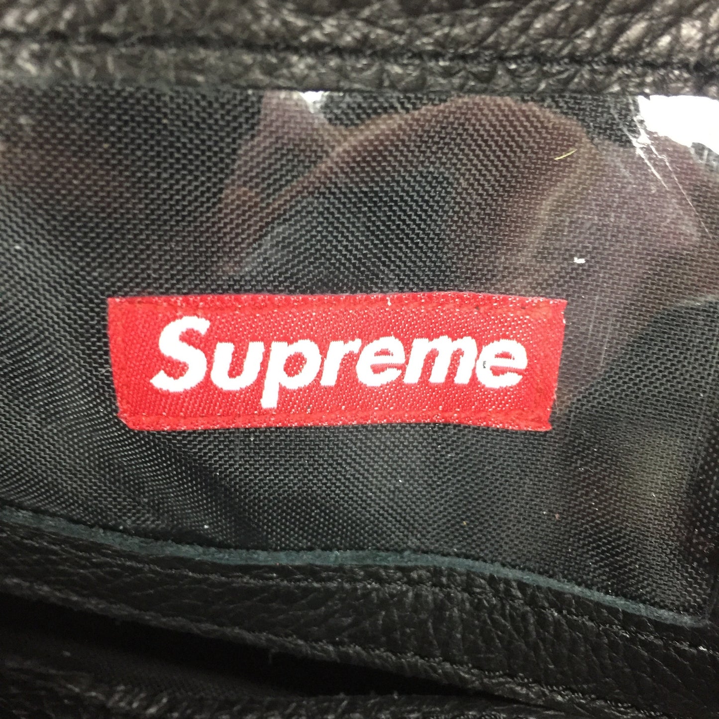 Supreme x Vanson - Black Leather Wrist Bag