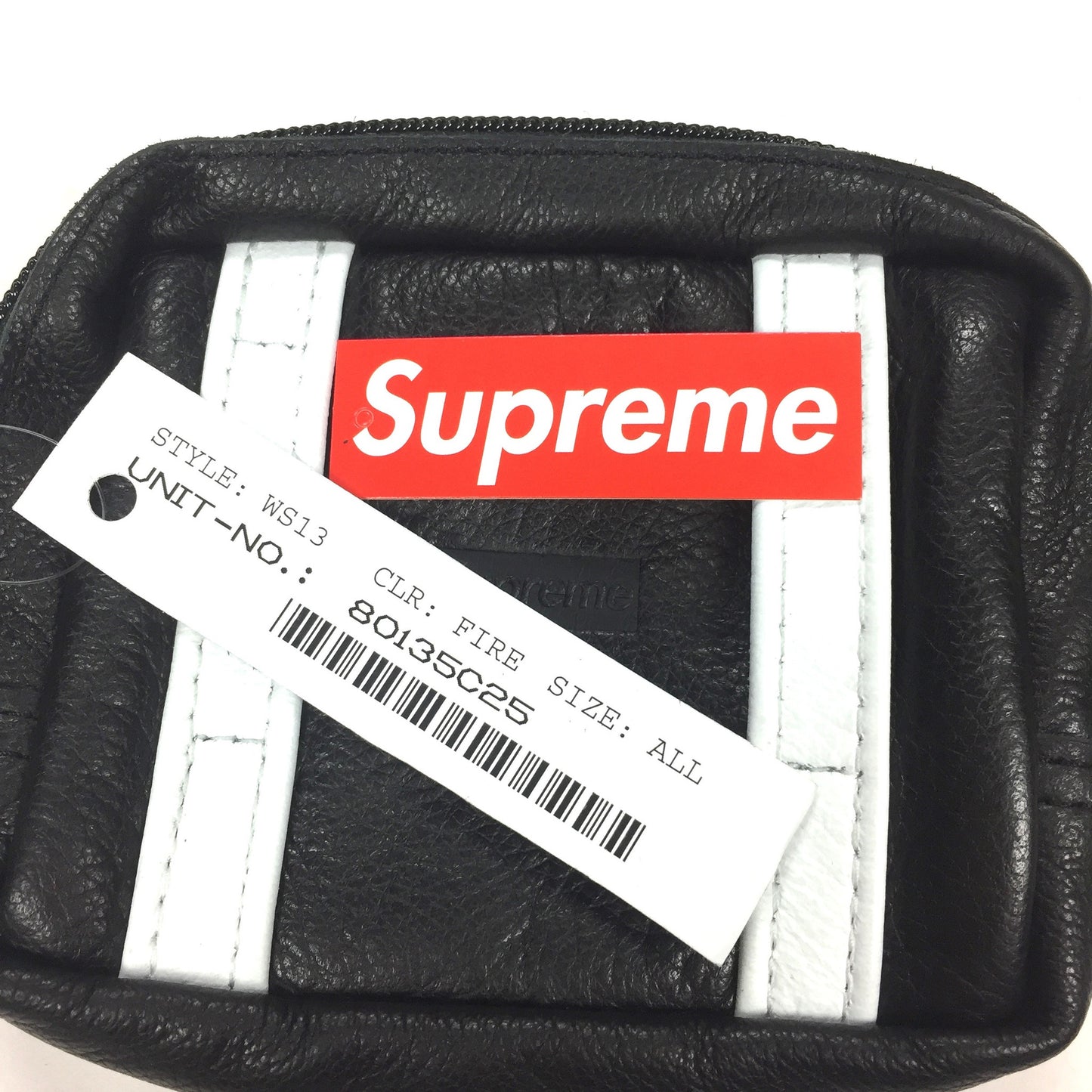Supreme x Vanson - Black Leather Wrist Bag
