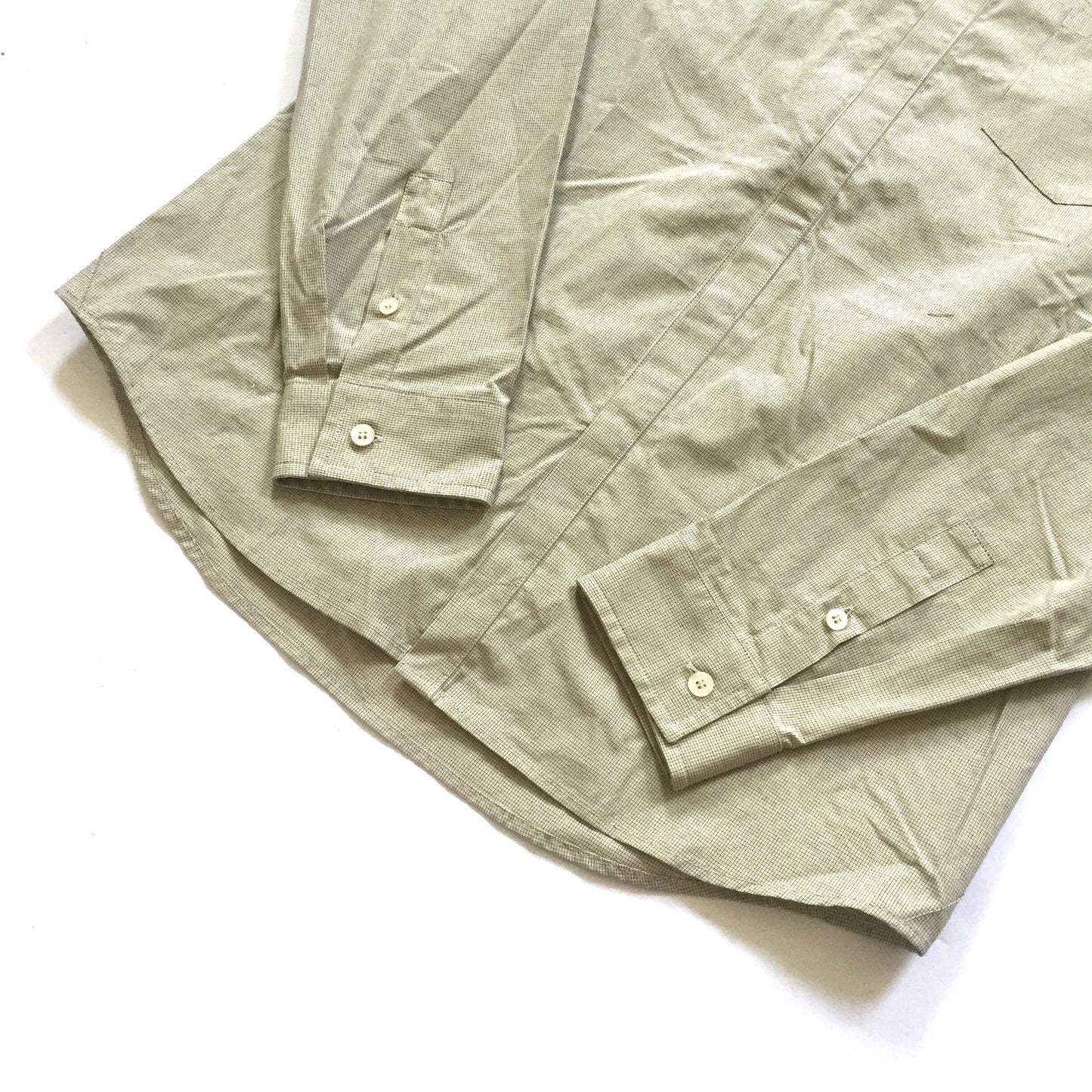 Pierre Balmain - Tan Check Band Collar Shirt