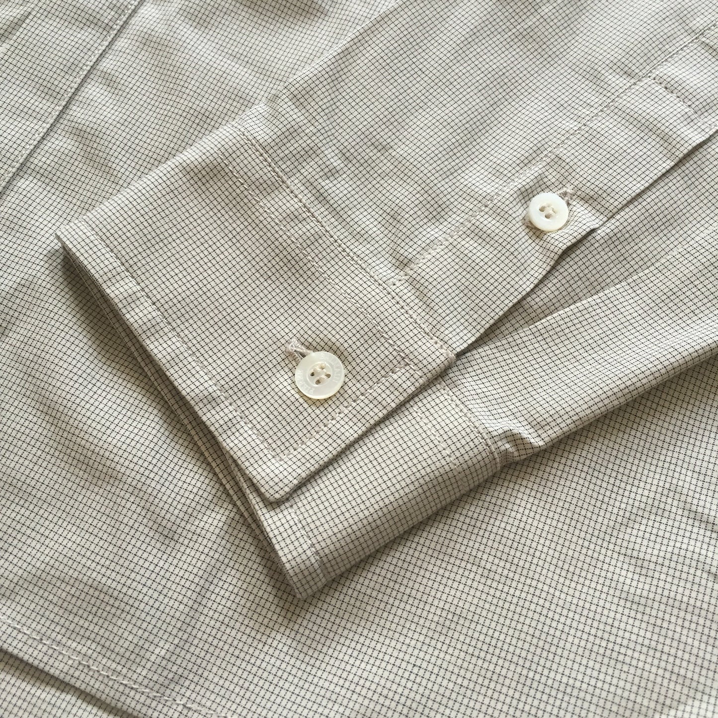 Pierre Balmain - Tan Check Band Collar Shirt