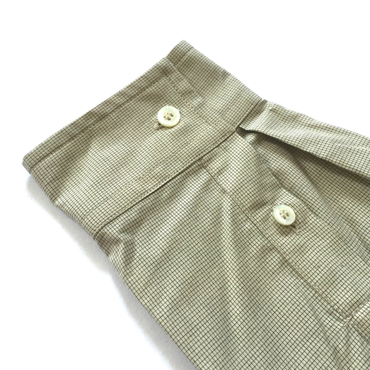 Pierre Balmain - Tan Check Band Collar Shirt