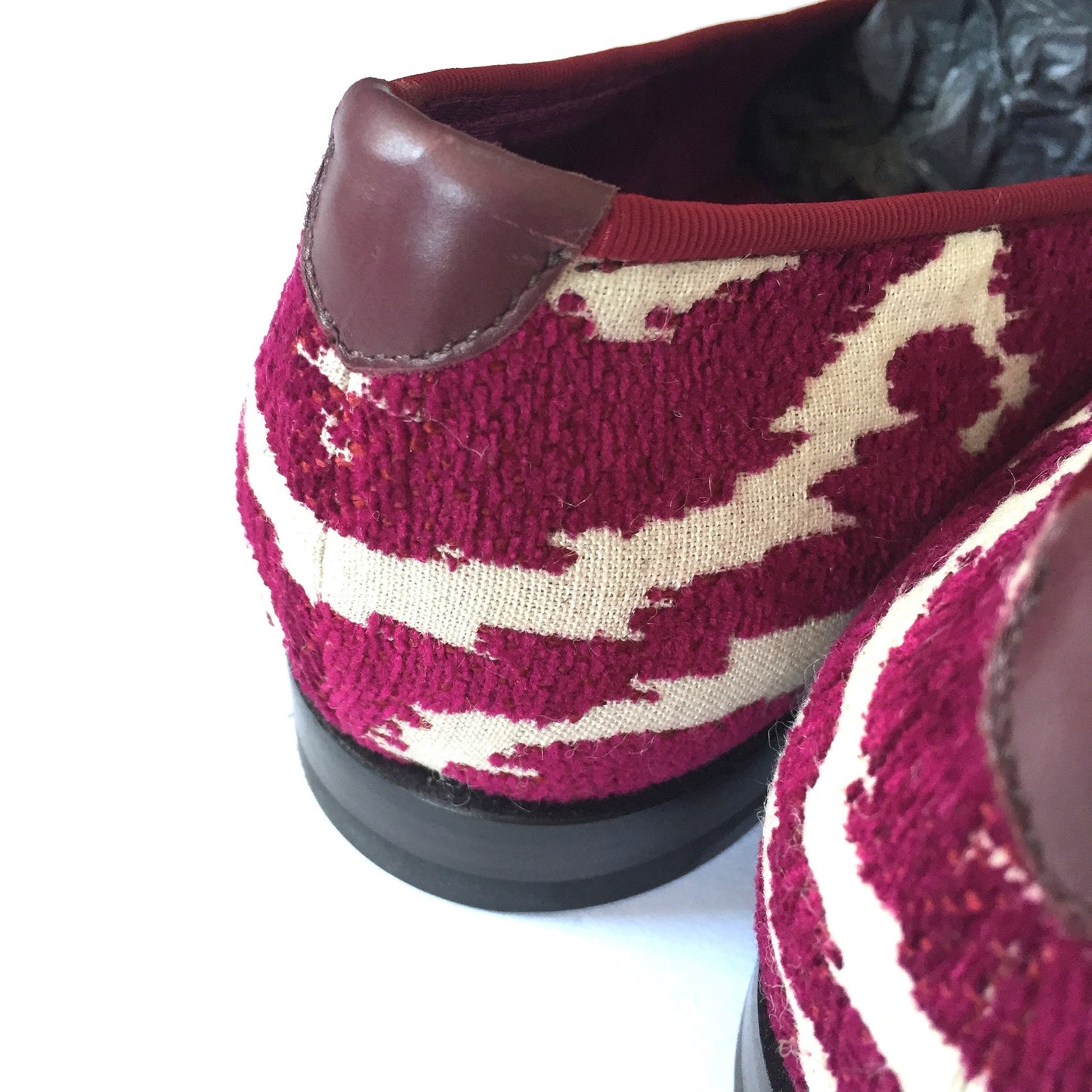Tom Ford - Magenta Jacquard Croc Tassel Loafers
