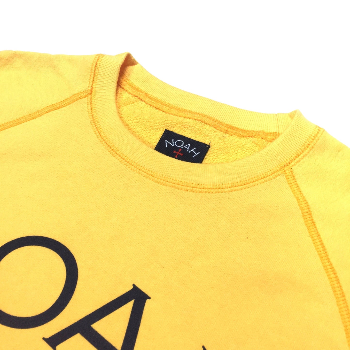 Noah - Yellow Core Logo Crewneck Sweatshirt