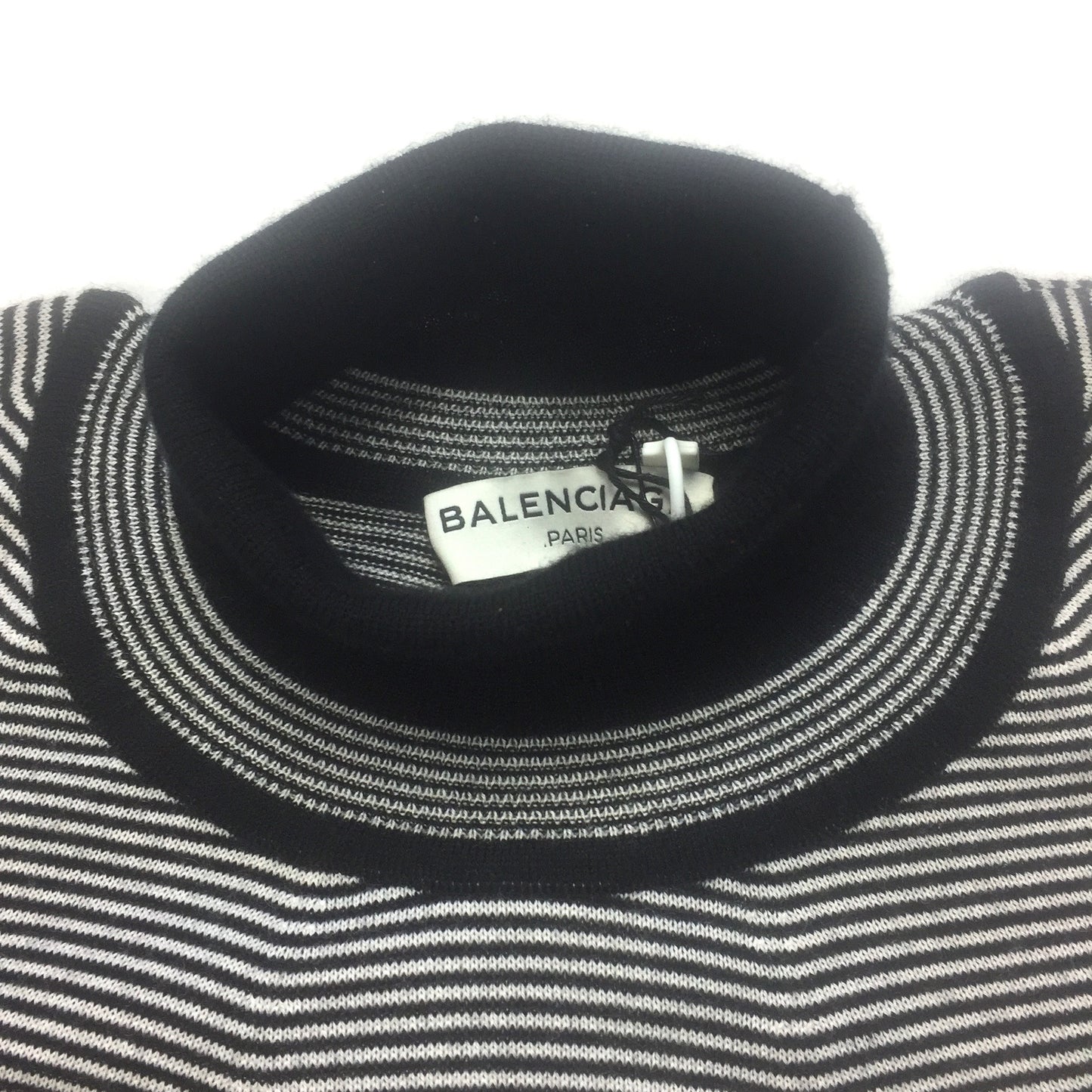 Balenciaga - 100% Cashmere Striped Turtle Neck Sweater