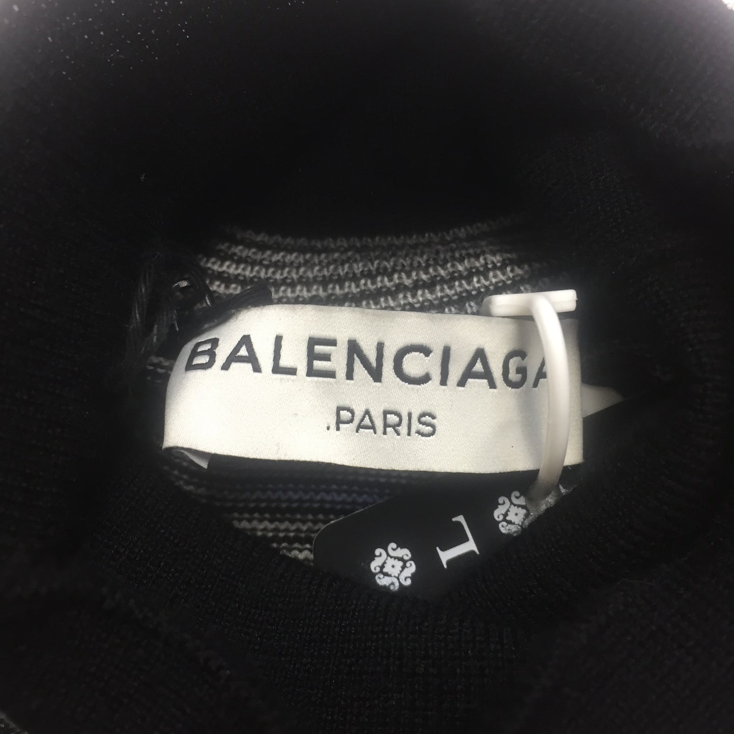 Balenciaga - 100% Cashmere Striped Turtle Neck Sweater