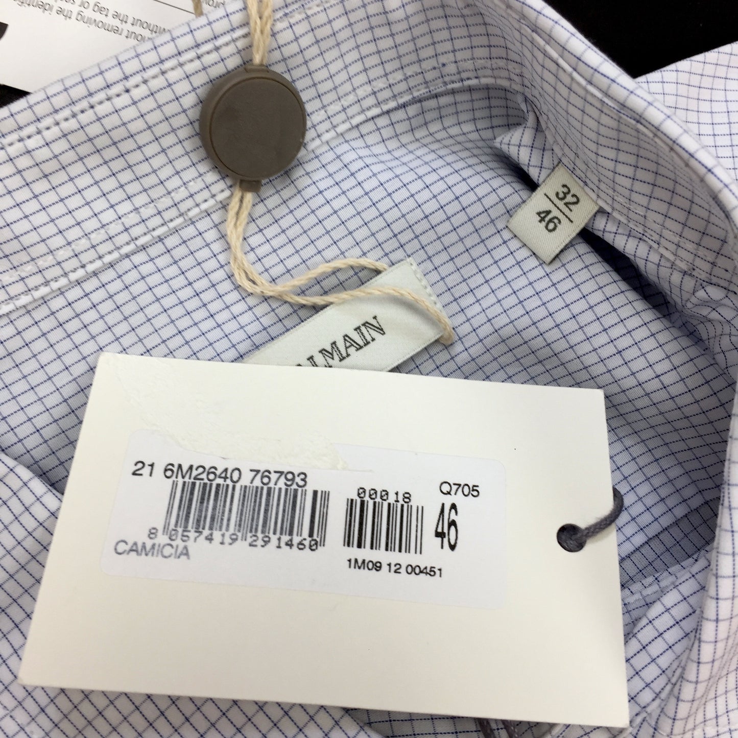 Pierre Balmain - Micro Check Button Down Shirt