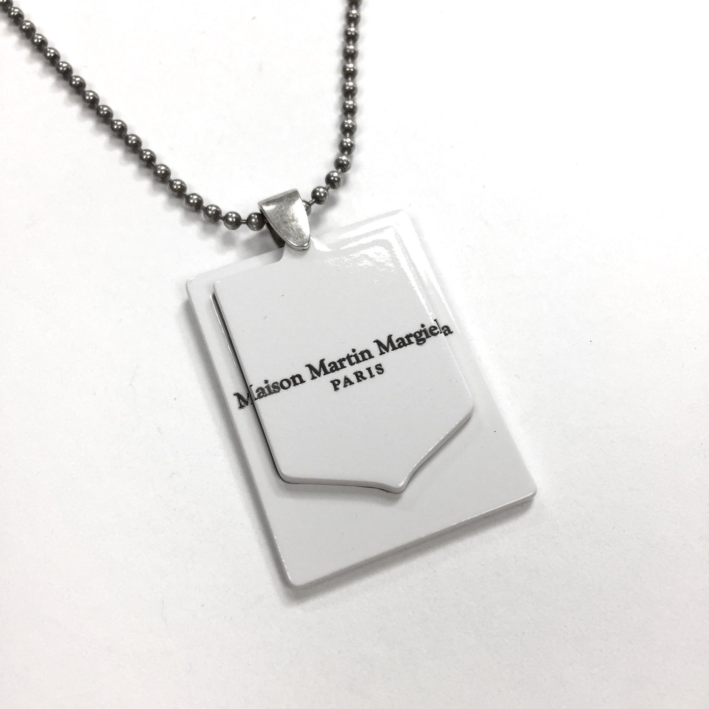 Maison Margiela - Hinged Logo Tag Pendant Necklace