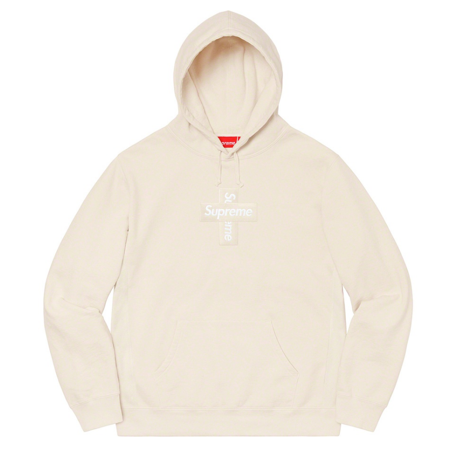 Supreme - Cross Box Logo Hoodie (Natural)