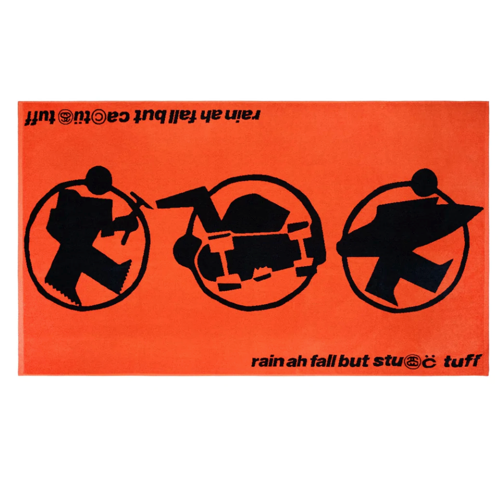 Cactus Plant Flea Market x Stussy - CPFM Orange Logo Beach Towel