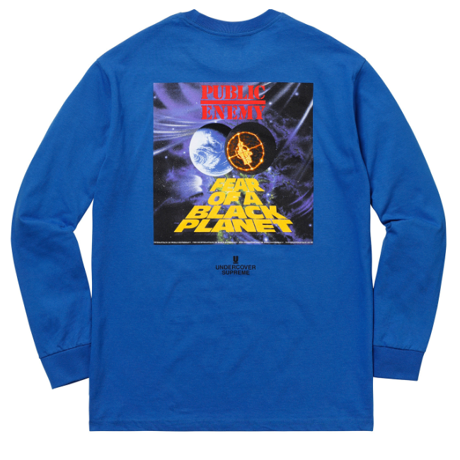 Supreme x Undercover x Public Enemy - Counterattack L/S T-Shirt (Blue)