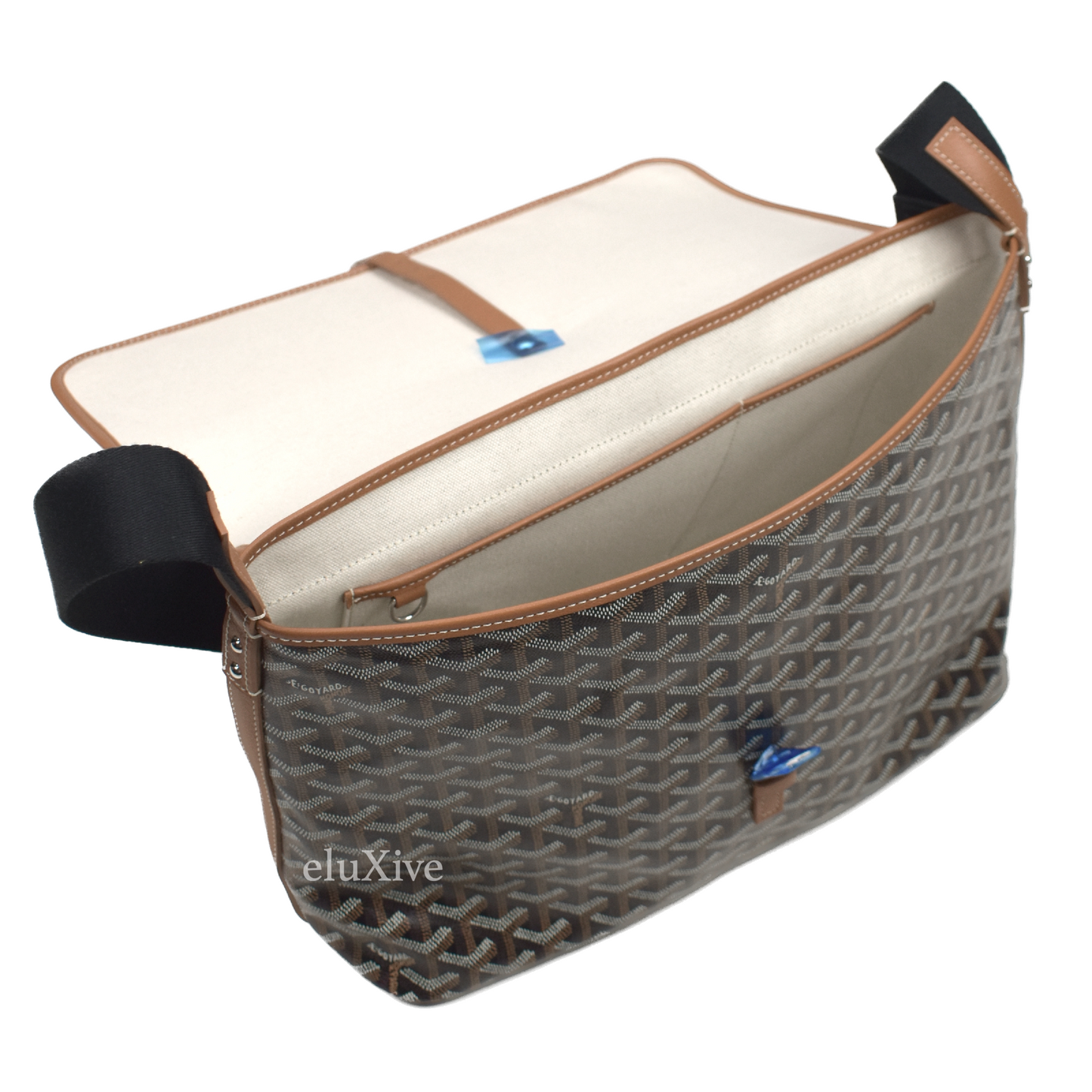 Goyard - Capetien MM Messenger / Laptop Bag (Black / Brown)
