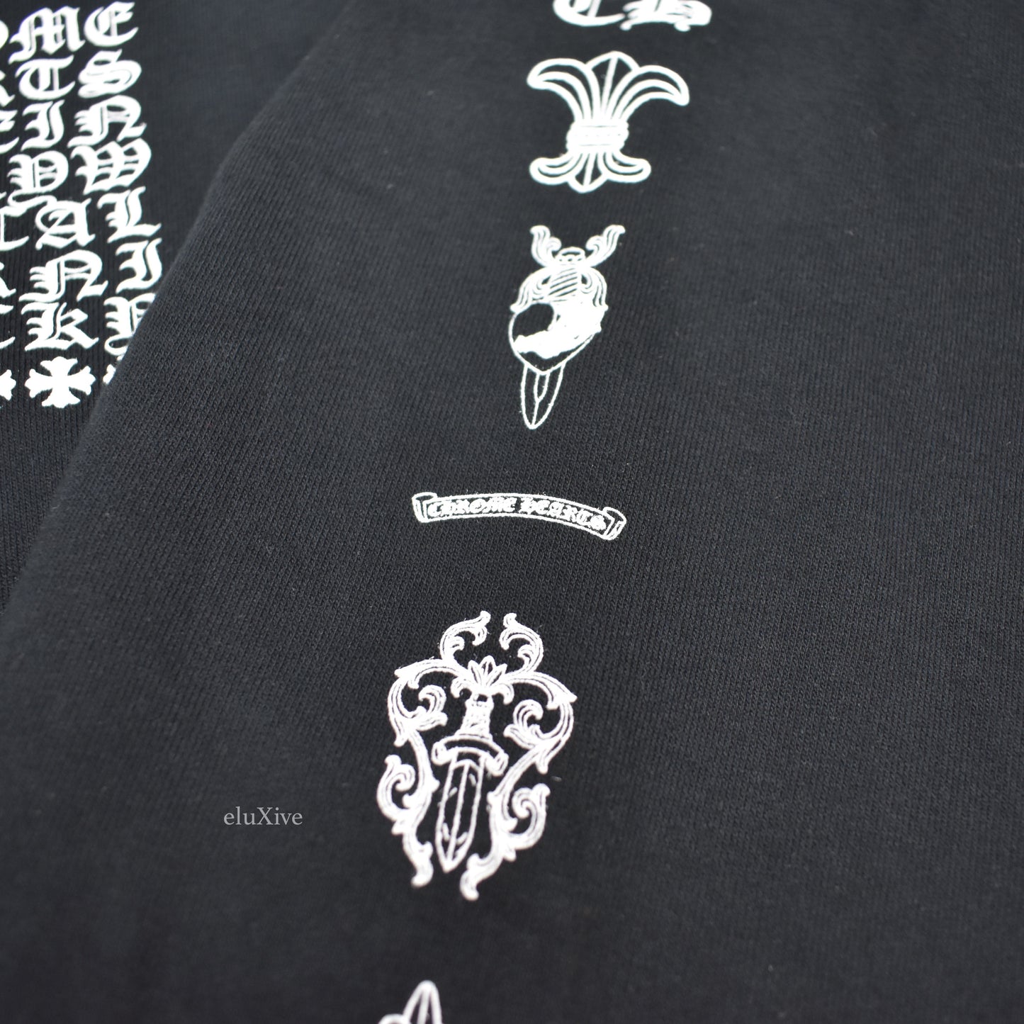 Chrome Hearts - Black Motif Logo Print Zip Hoodie