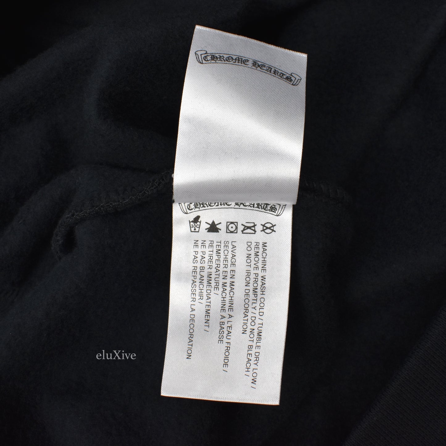 Chrome Hearts - Black Motif Logo Print Zip Hoodie