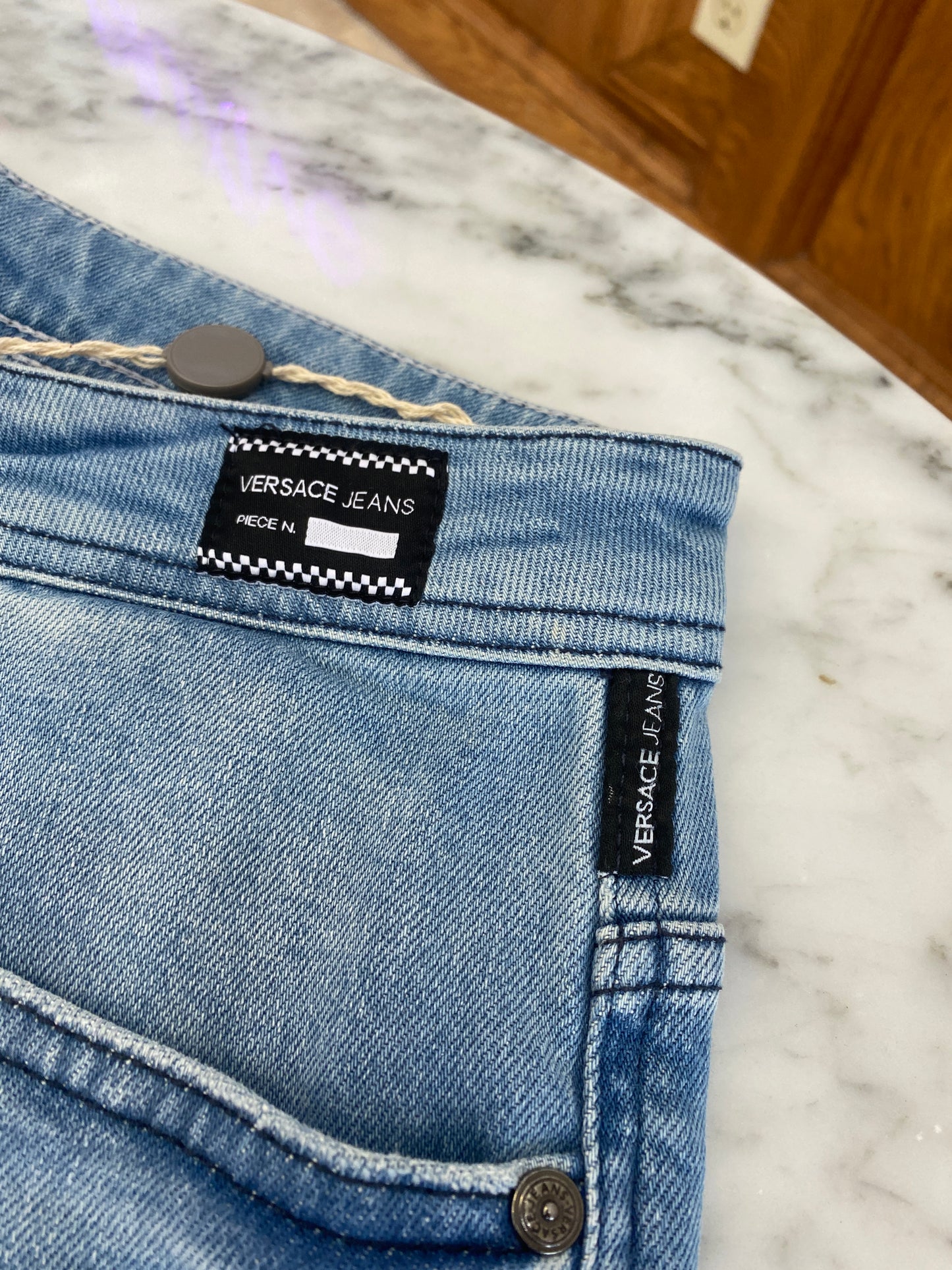 Versace Jeans Couture - Light Blue Faded Denim Jeans