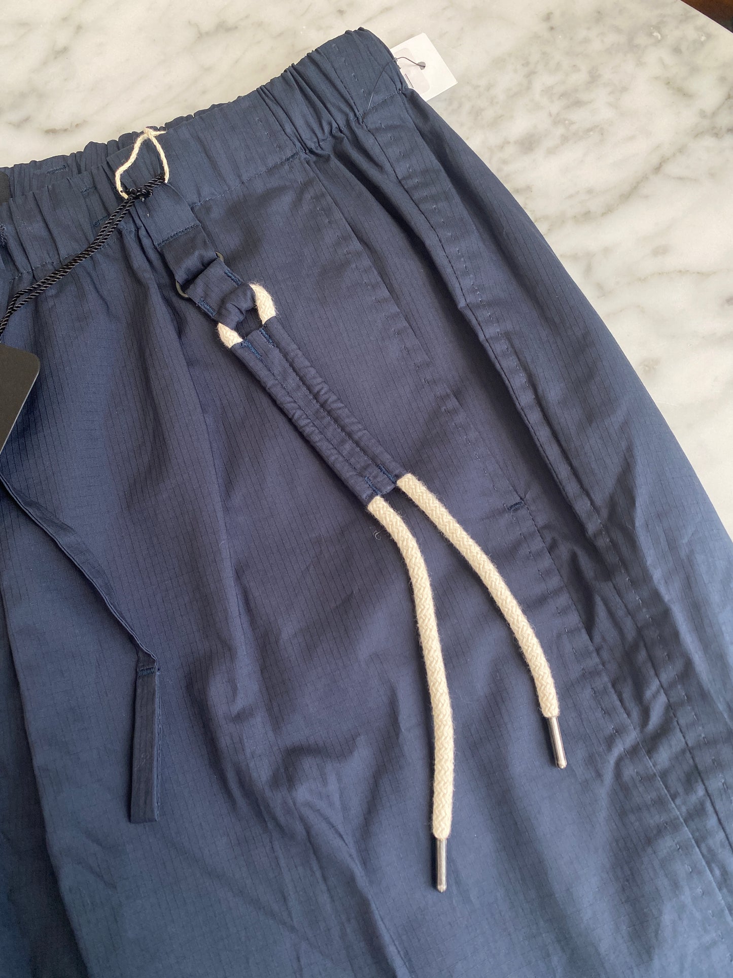 Craig Green - Navy Blue Lace Detail Ripstop Pants