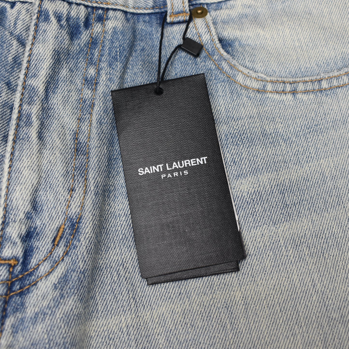Saint Laurent - Made in Japan Distressed Blue Denim Carrot Jeans