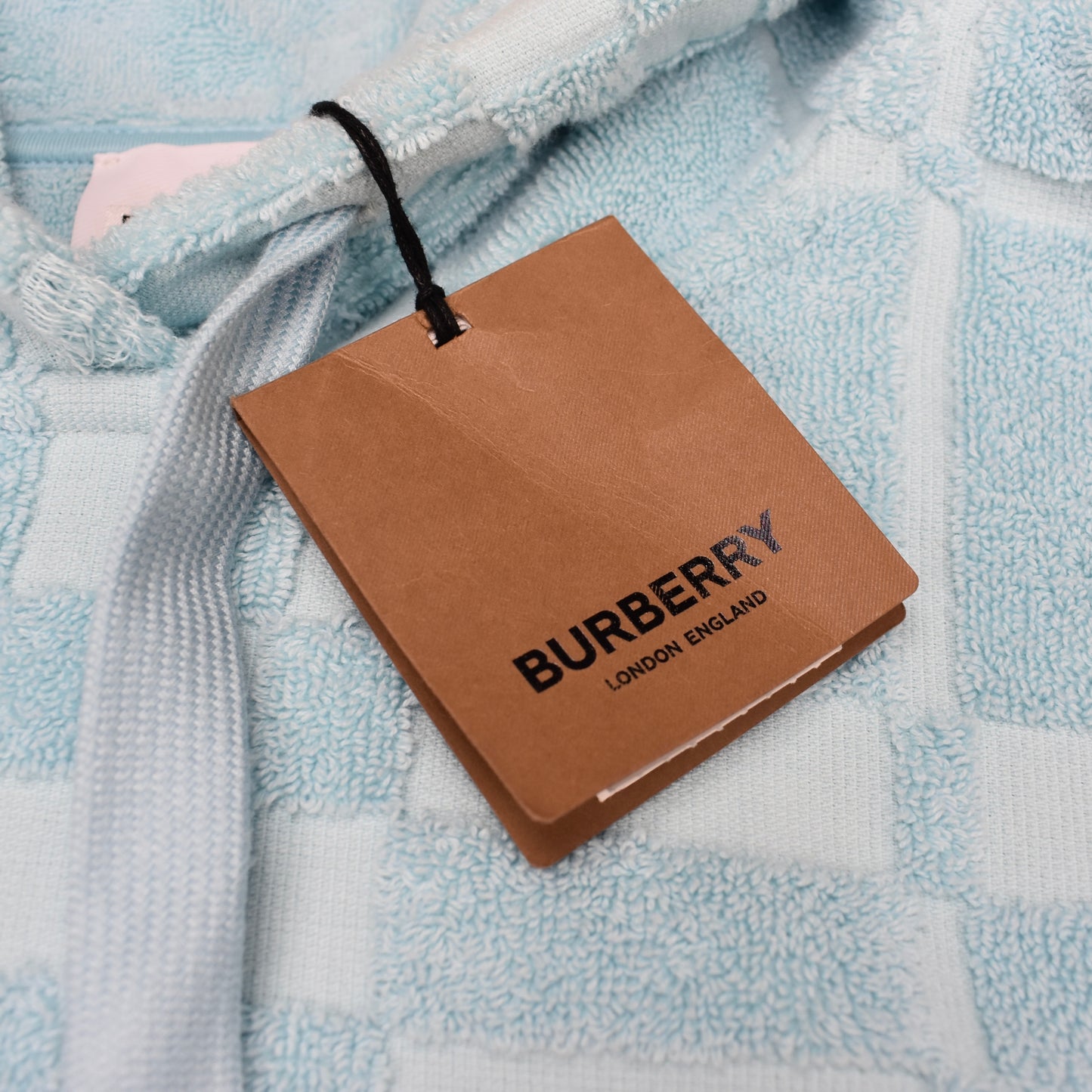 Burberry - Blue Mega Check Terry Hoodie Vest