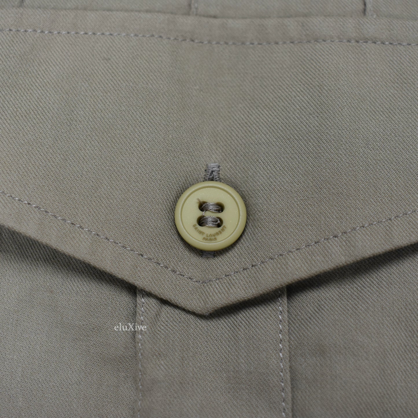 Saint Laurent - Beige Military Twill Button Down Shirt