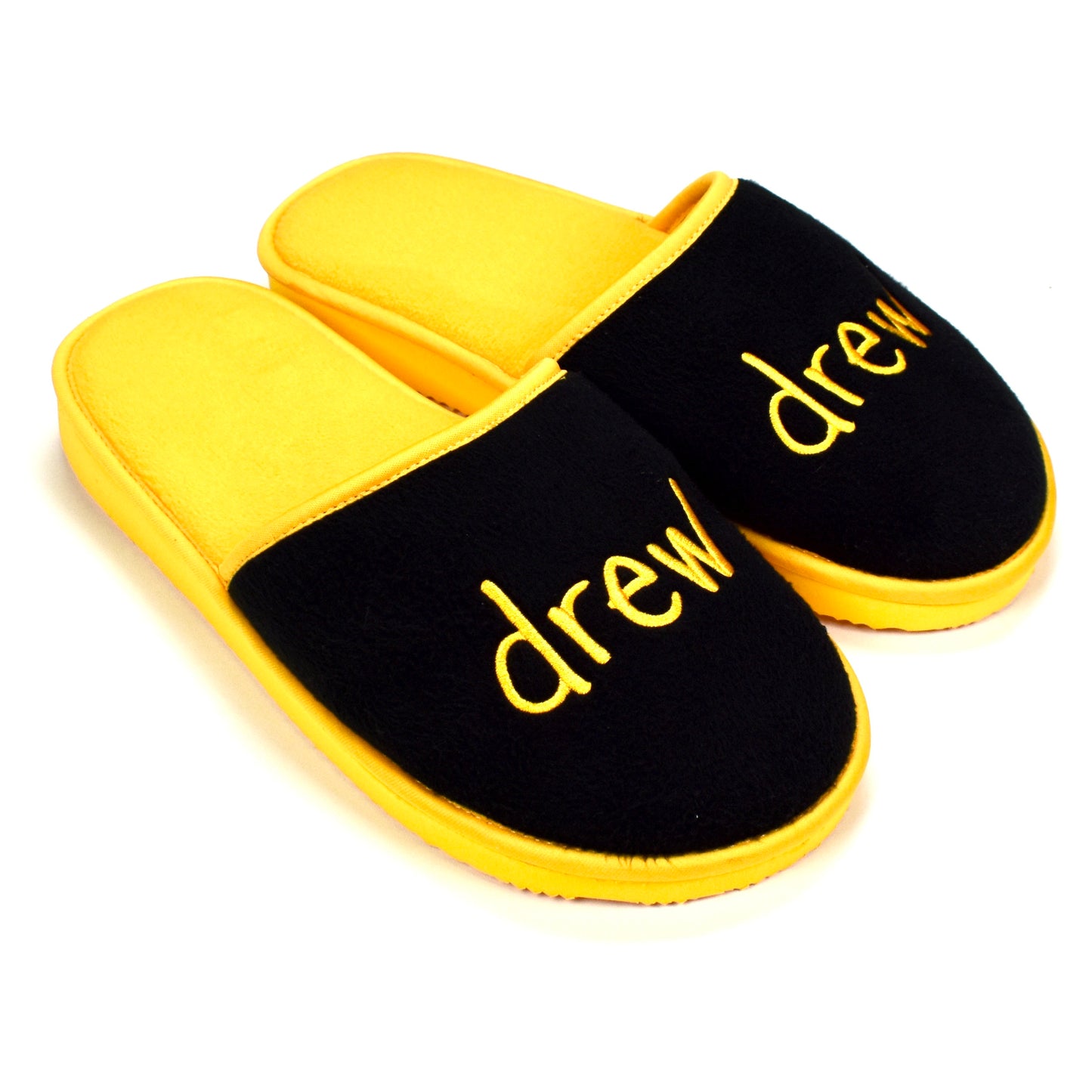 Drew House - Black/Yellow Mascot Logo Slippers