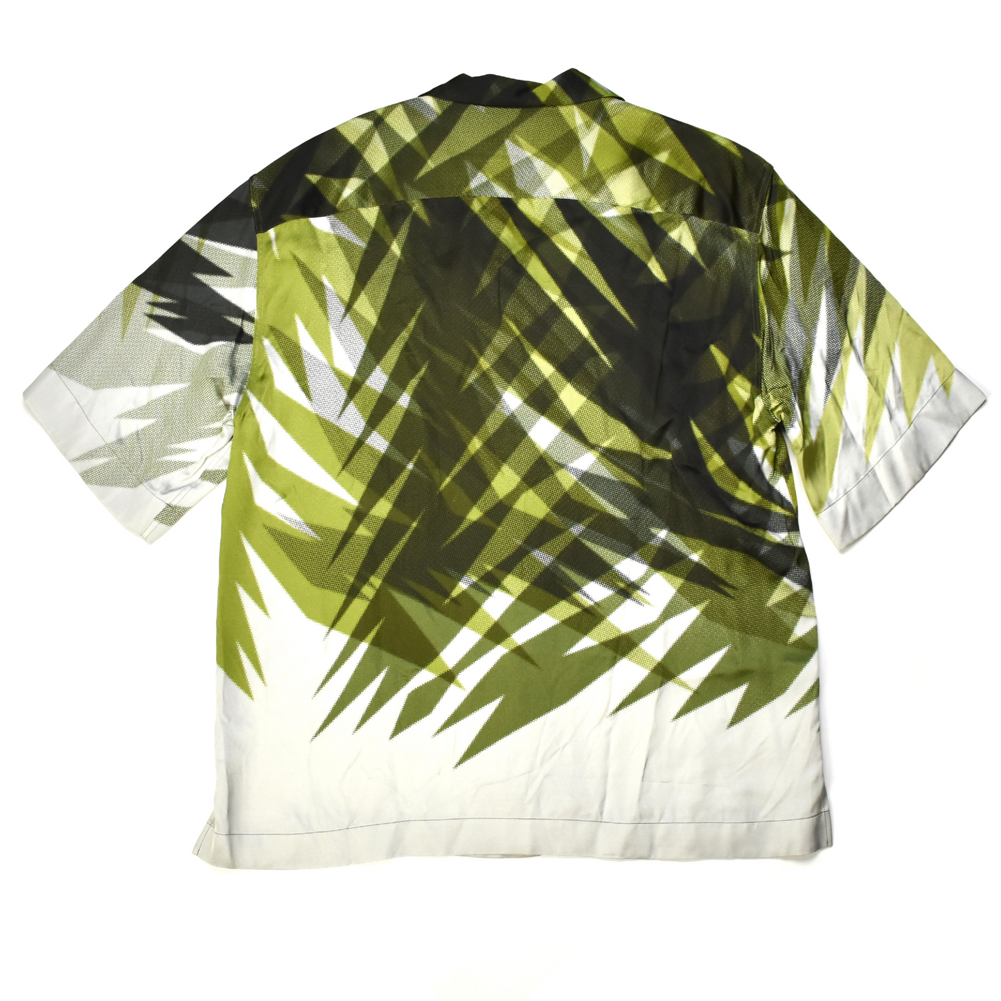 Dries Van Noten - Sage Green Abstract Print Viscose Shirt