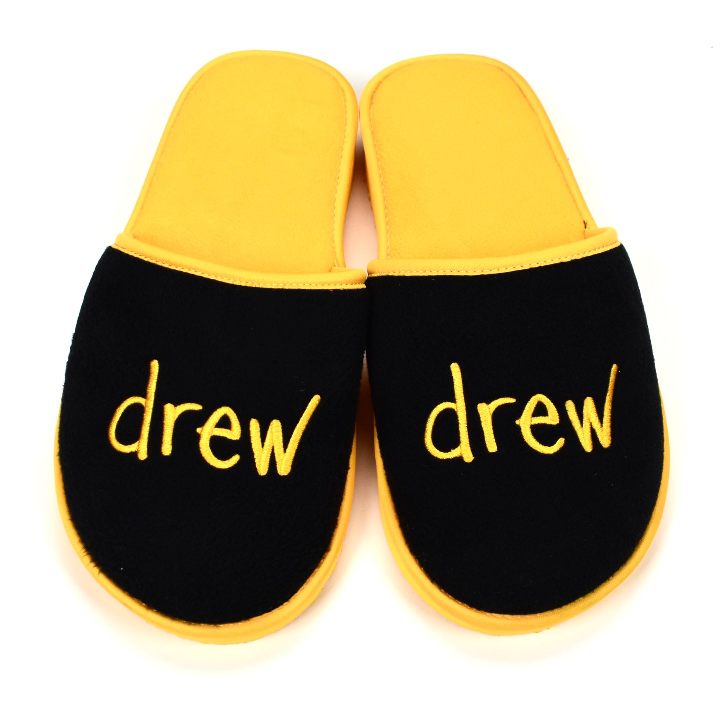 Drew House - Black/Yellow Mascot Logo Slippers