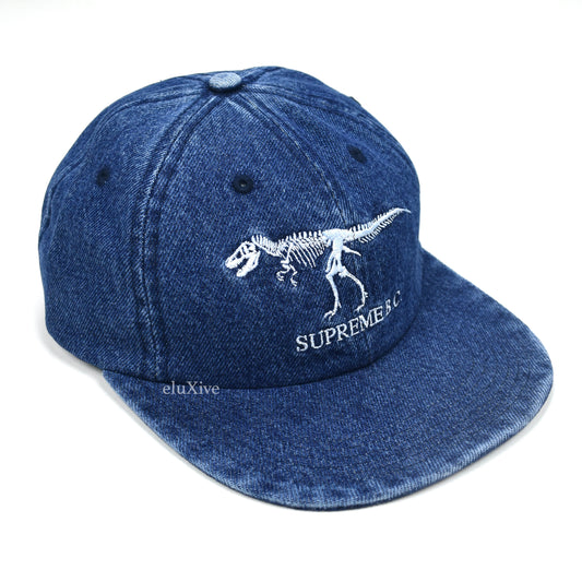 Supreme - B.C. Dinosaur Logo Denim Hat (FW18)