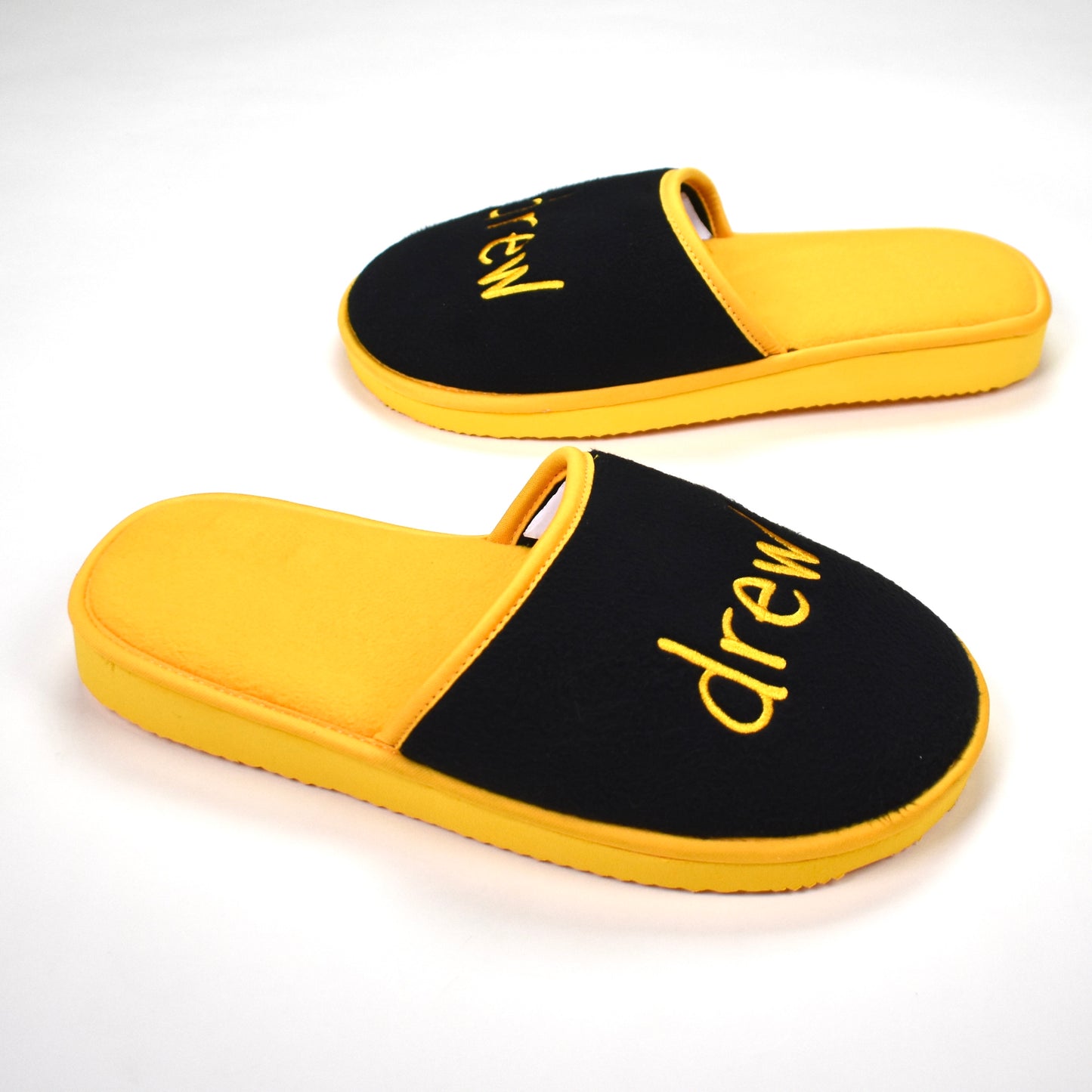 Drew House - Black/Yellow Mascot Logo Slippers