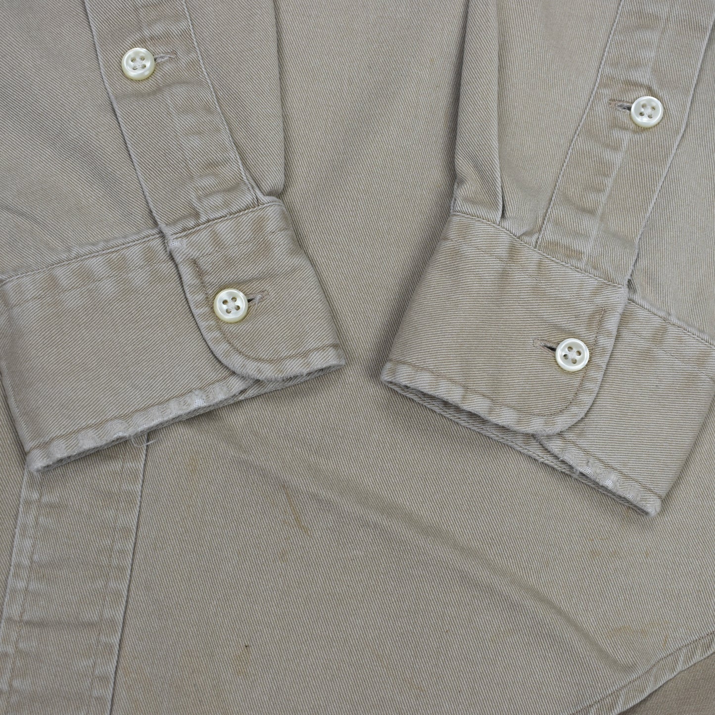 Polo Ralph Lauren - Vintage 90s Beige Twill Button Down Shirt