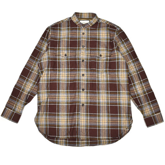 Gucci - Brown / Blue Plaid Wool Oversized Flannel Shirt