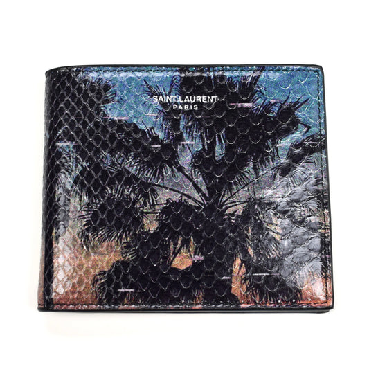 Saint Laurent - Exotic Python Palm Tree Print Wallet
