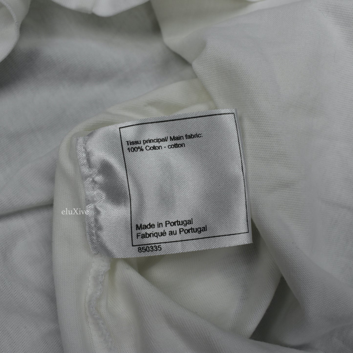 Chanel - White Velvet Logo L/S Crewneck Uniform T-Shirt