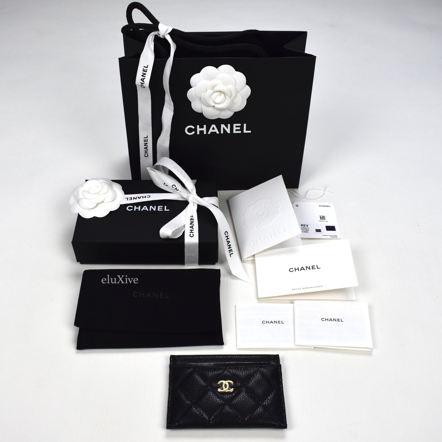 Chanel - Black Leather Classic CC Logo Card Holder