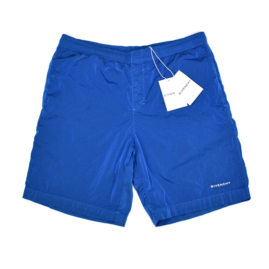 Givenchy - Blue Logo Embroidered Swim Shorts