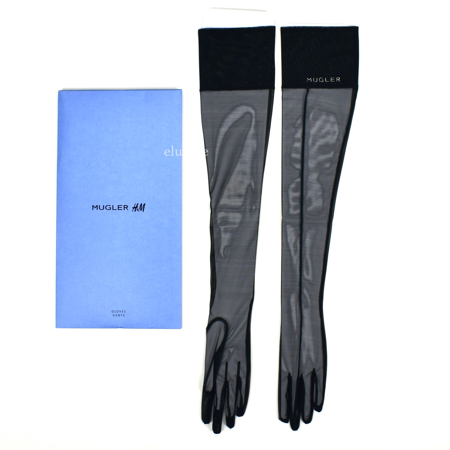 Mugler x H&M - Black Mesh Second Skin Gloves – eluXive