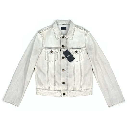 Saint Laurent - Gray Bleached Denim Trucker Jacket