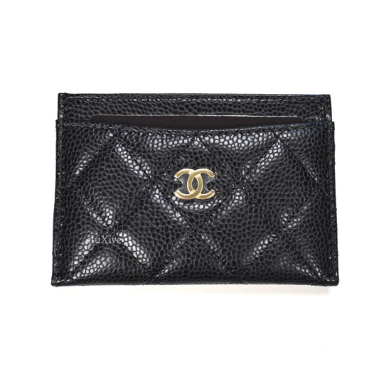 Chanel - Black Leather Classic CC Logo Card Holder