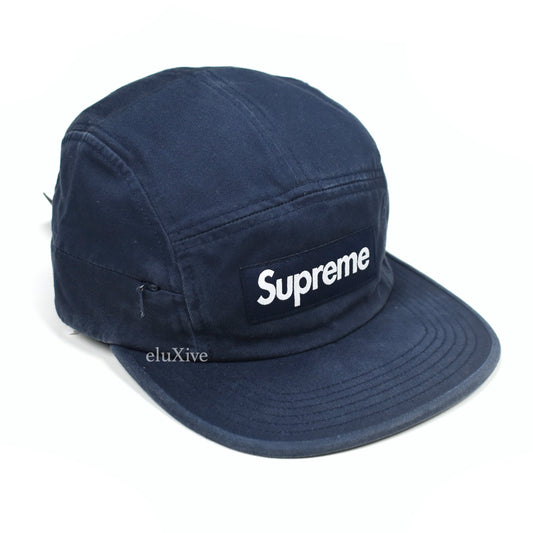 Supreme - Navy Box Logo Side Zip Hat (FW17)