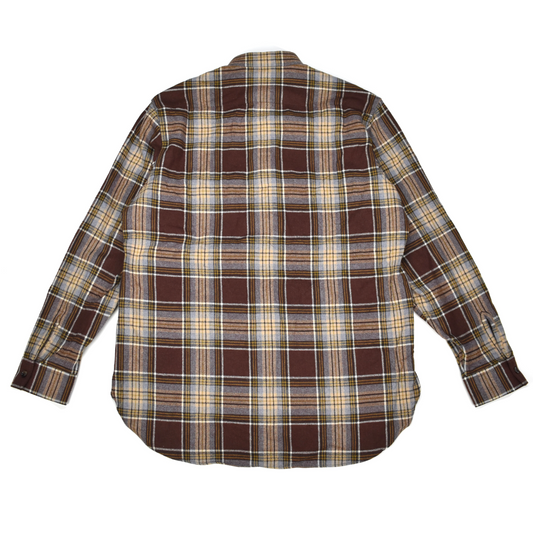 Gucci - Brown / Blue Plaid Wool Oversized Flannel Shirt