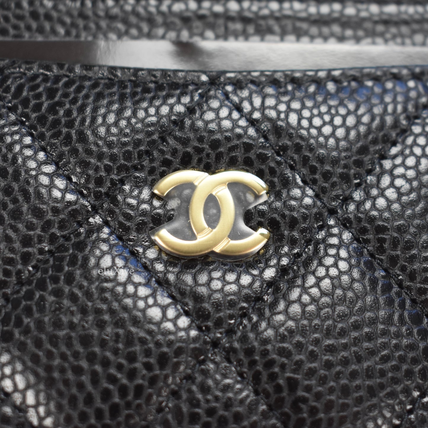 Chanel - Black Leather Classic CC Logo Card Holder