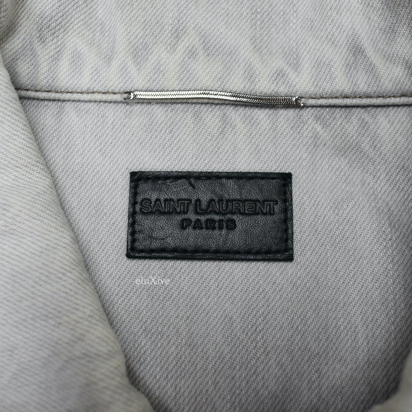 Saint Laurent - Gray Bleached Denim Trucker Jacket